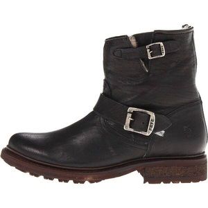 Frye Valerie Leather Shearling Ankle Boot bootie 7